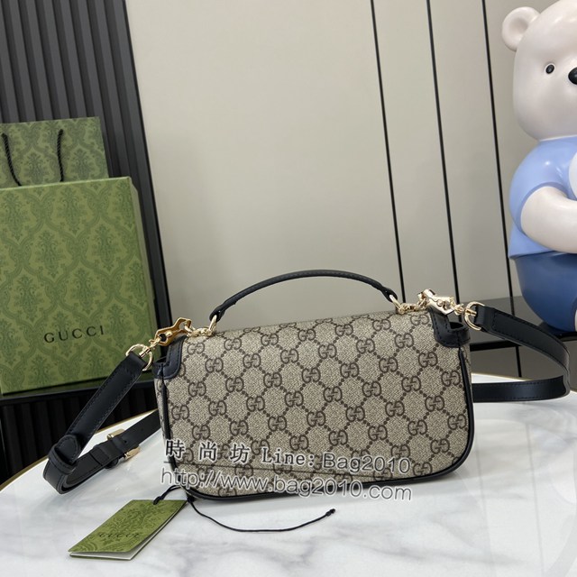 Gucci專櫃古馳最新款Horsebit 1955系列小號手提單肩斜挎女包 jh2053型號：815206